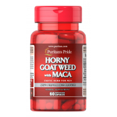 Стимулятор тестостерону Puritan's Pride Horny Goat with Maca, 60 капсул