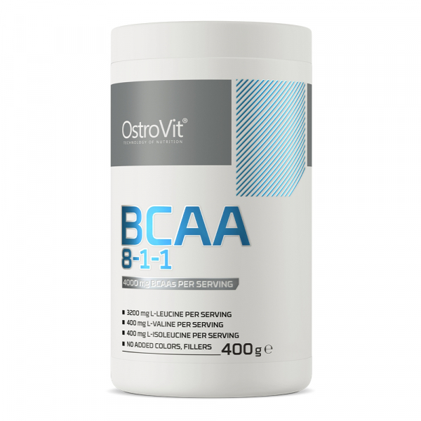 Амінокислота BCAA OstroVit BCAA 8:1:1, 400 грам Лимон