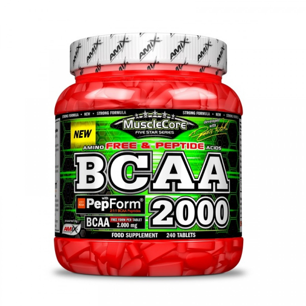 Амінокислота BCAA Amix Nutrition MuscleCore BCAA with PepForm, 240 таблеток