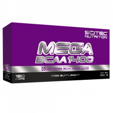 Амінокислота BCAA Scitec Mega BCAA 1400, 120 капсул