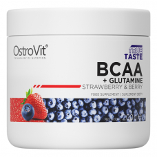 Амінокислота BCAA OstroVit BCAA + Glutamine, 200 грам Полуниця-чорниця Амінокислота BCAA OstroVit BCAA + Glutamine, 200 грам Полуниця-чорниця