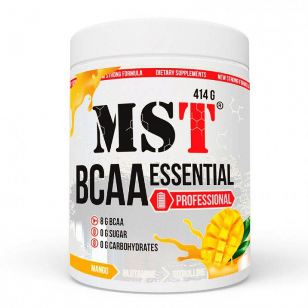 Амінокислота BCAA MST BCAA Essential Professional, 414 грам Манго