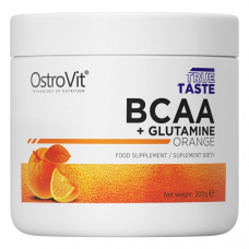 Амінокислота BCAA OstroVit BCAA + Glutamine, 200 грам Апельсин