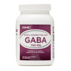 Амінокислота GNC GABA 750, 90 капсул