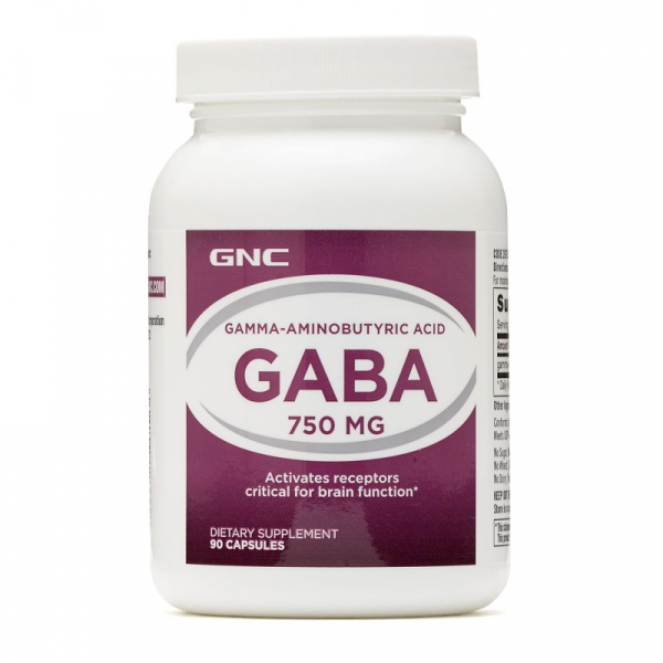 Амінокислота GNC GABA 750, 90 капсул