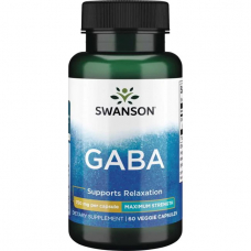 Амінокислота Swanson GABA 750 mg, 60 капсул