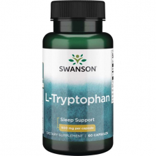 Амінокислота Swanson L-Tryptophan 500 mg, 60 капсул Амінокислота Swanson L-Tryptophan 500 mg, 60 капсул
