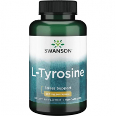 Амінокислота Swanson L-Tyrosine 500 mg, 100 капсул