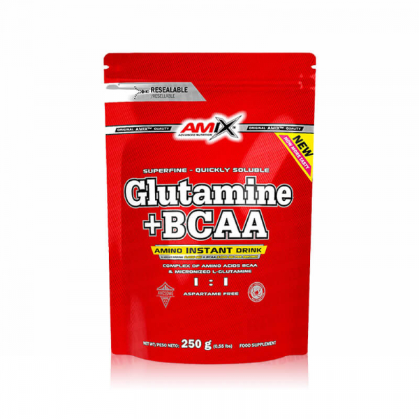Амінокислота Amix Nutrition L-Glutamine+ BCAA, 250 грам Манго