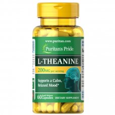 Амінокислота Puritan's Pride L-Theanine 200 mg, 60 капсул