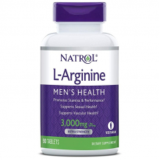 Амінокислота Natrol L-Arginine 3000 mg, 90 таблеток