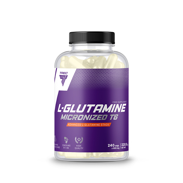 Амінокислота Trec Nutrition L-Glutamine Micronized T6, 240 капсул