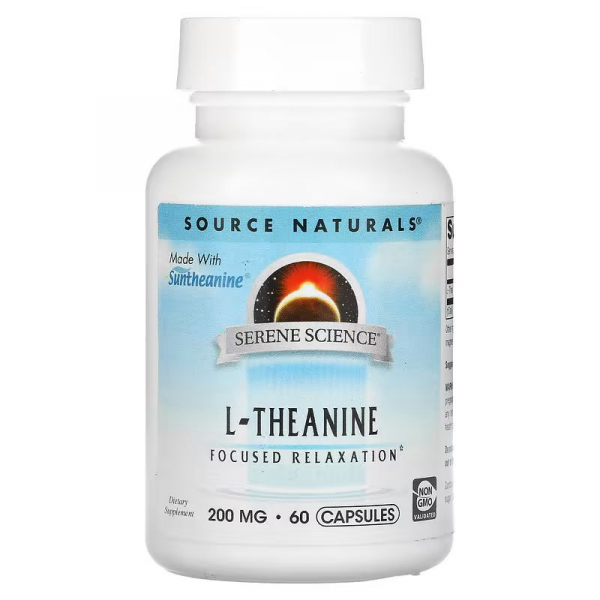Амінокислота Source Naturals L-Theanine 200 mg, 60 капсул