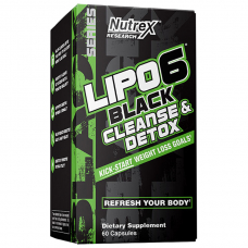 Жироспалювач Nutrex Research Lipo-6 Black Cleanse & Detox, 60 капсул