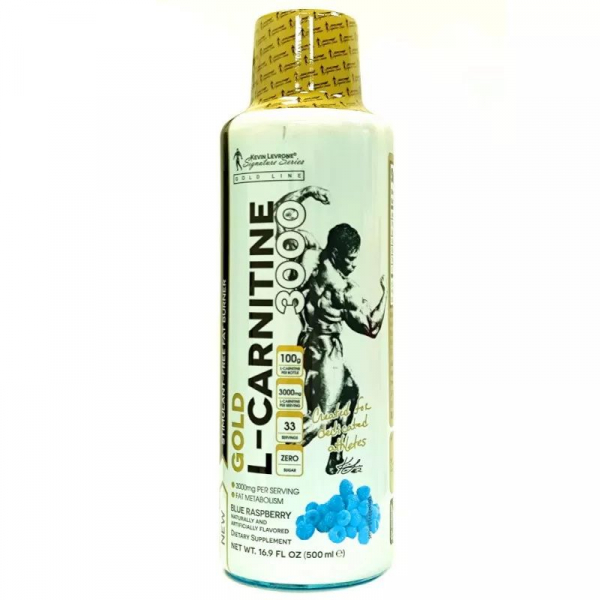 Жироспалювач Kevin Levrone Gold L-Carnitine 3000 mg, 500 мл Блакитна малина