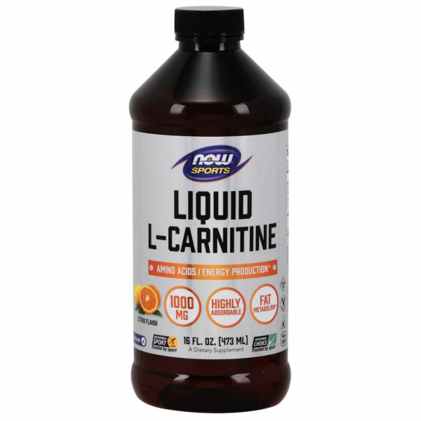 Жироспалювач NOW L-Carnitine Liquid 1000 mg, 473 мл Цитрус