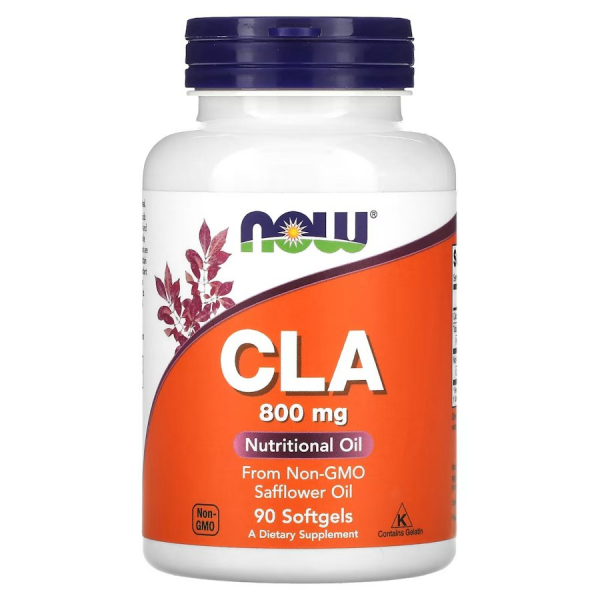 Жироспалювач NOW CLA 800 mg, 90 капсул