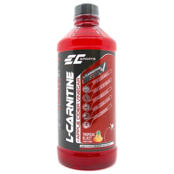 Жироспалювач Earth‘s Creation L-Carnitine + Apple Cider Vinegar, 473 мл Тропічний вибух