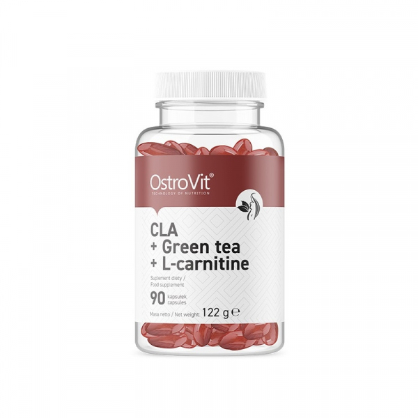 Жироспалювач OstroVit CLA + Green Tea + L-Carnitine, 90 капсул