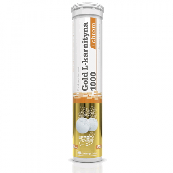 Жироспалювач Olimp Gold L-Carnitine 1000+Chrom, 20 таблеток, апельсин