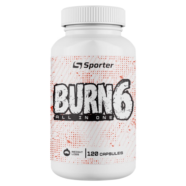 Жироспалювач Sporter Burn 6 All in One, 120 капсул