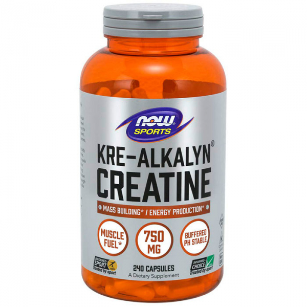 Креатин NOW Kre-Alkalyn Creatine, 240 капсул