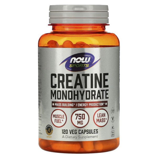 Креатин NOW Creatine Monohydrate, 120 вегакапсул