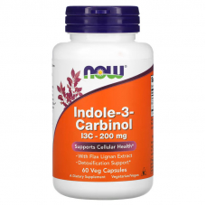Натуральна добавка NOW Indole-3-Carbinol 200 mg, 60 вегакапсул