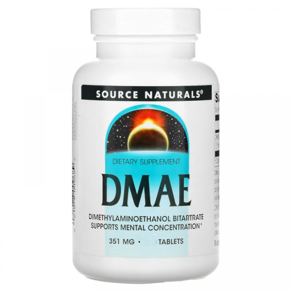 Натуральна добавка Source Naturals DMAE, 50 таблеток