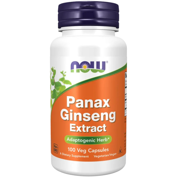 Натуральна добавка NOW Panax Ginseng 500 mg, 100 вегакапсул