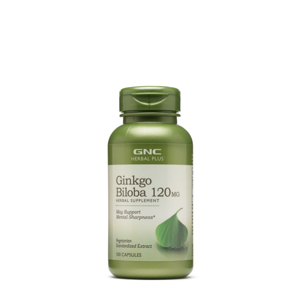 Натуральна добавка GNC Herbal Plus Ginkgo Biloba 120 mg, 100 капсул
