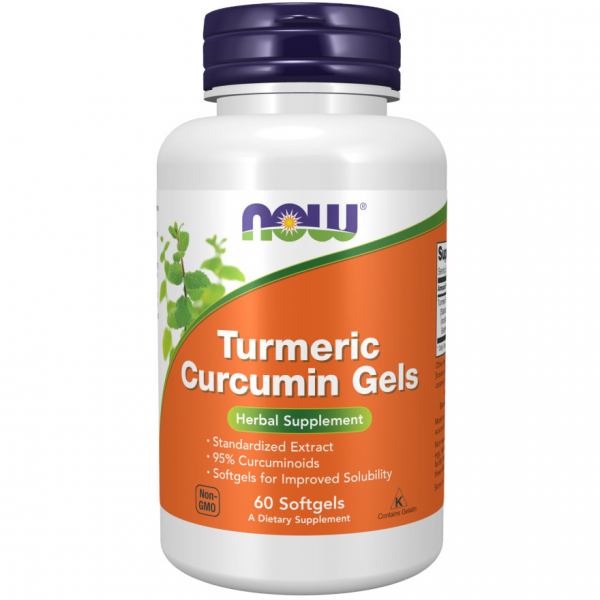 Натуральна добавка NOW Turmeric Curcumin, 60 капсул