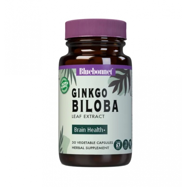 Натуральна добавка Bluebonnet Nutrition Ginkgo Biloba, 30 вегакапсул
