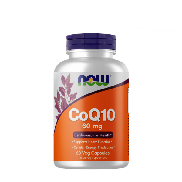 Натуральна добавка NOW CoQ-10 60 mg, 60 вегакапсул