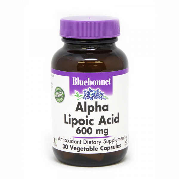 Натуральна добавка Bluebonnet Nutrition Alpha Lipoic Acid 600 mg, 30 капсул