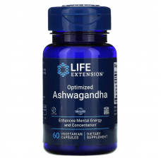 Натуральна добавка Life Extension Ashwagandha, 60 вегакапсул Натуральна добавка Life Extension Ashwagandha, 60 вегакапсул