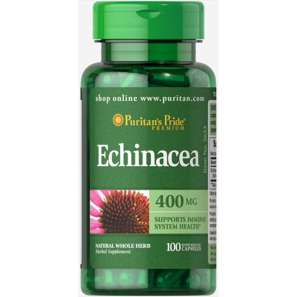 Натуральна добавка Puritan's Pride Echinacea 400 mg, 100 капсул