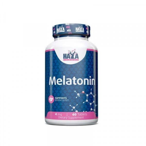Натуральна добавка Haya Labs Melatonin 4 mg, 60 таблеток