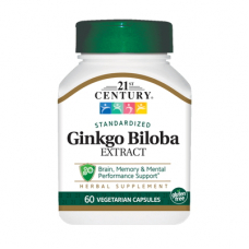 Натуральна добавка 21st Century Ginkgo Biloba Extract, 60 вегакапсул