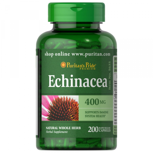 Натуральна добавка Puritan's Pride Echinacea 400 mg, 200 капсул
