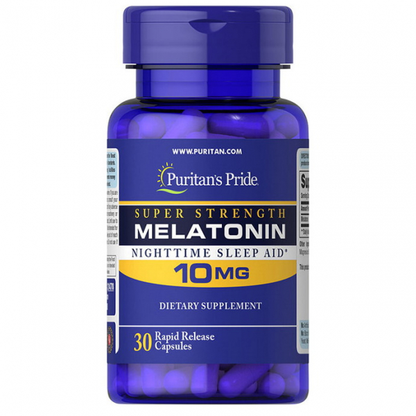 Натуральна добавка Puritan's Pride Melatonin 10 mg, 30 капсул