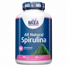 Натуральна добавка Haya Labs All Natural Spirulina 500 mg, 100 таблеток Натуральна добавка Haya Labs All Natural Spirulina 500 mg, 100 таблеток