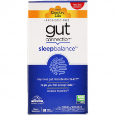 Натуральна добавка Country Life Gut Connection Sleep Balance, 60 вегакапсул