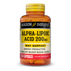 Натуральна добавка Mason Natural Alpha-Lipoic Acid 200 mg, 60 капсул Натуральна добавка Mason Natural Alpha-Lipoic Acid 200 mg, 60 капсул