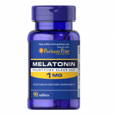 Натуральна добавка Puritan's Pride Melatonin 1 mg, 90 таблеток