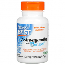 Натуральна добавка Doctor's Best Ashwagandha 125 mg, 60 вегакапсул