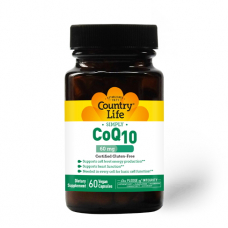 Натуральна добавка Country Life CoQ10 60 mg, 60 вегакапсул