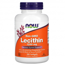 Натуральна добавка NOW Lecithin 1200 mg, 100 капсул