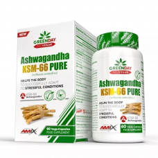 Натуральна добавка Amix Nutrition GreenDay ProVegan Ashwagandha KSM-66 Pure, 60 капсул