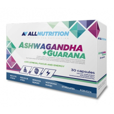 Передтренувальний комплекс AllNutrition Ashwagandha + Guarana, 30 капсул